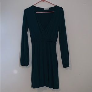 Dark emerald green dress